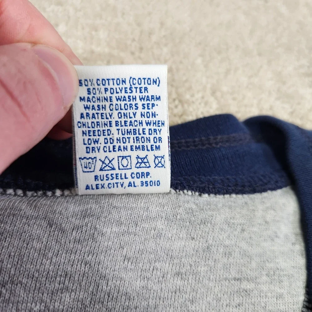 Vintage Russell Athletic Sweatshirt Men XL Henely Fleece Pullover USA‎ Made 90s